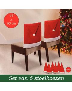 Kerst Stoelhoezen - 6 stuks