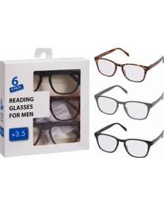 Leesbril +3.5 - set van 6 - Heren