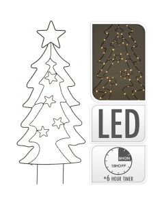 Tuinsteker Kerstboom - 90 LED - Extra Warm Wit