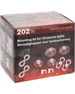 Bevestigingsset voor Kerstverlichting - 202 delig