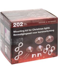 Bevestigingsset voor Kerstverlichting - 202 delig