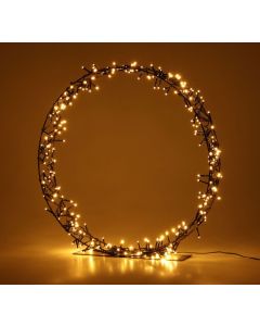 Kerstkrans op Standaard - 200 LED - 40 cm - warm wit - Timer 