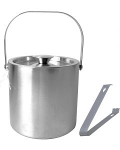 Ceruzo IJsemmer RVS - 3 Liter - extra Groot - met Deksel en Tang