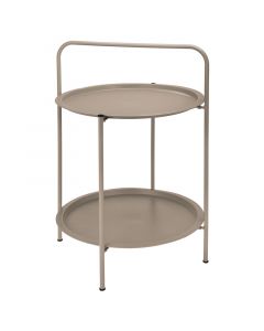 Bijzettafel 50 cm - taupe - 2 verdiepingen