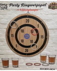 Ringwerpspel met 4 Shotglaasjes