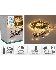 Treecluster Kerstboomverlichting - 1536led - warm wit