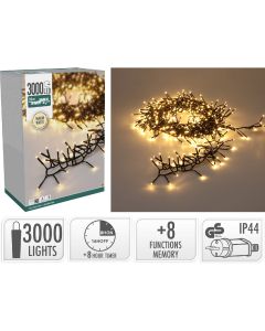 Treecluster Kerstboomverlichting - 3000led - warm wit