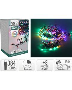Treecluster Kerstboomverlichting - 384led - multicolor