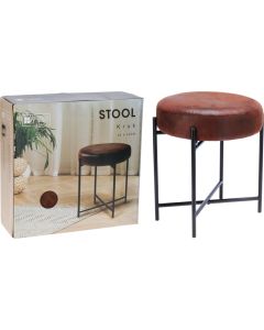 Bijzet Kruk - Rond - metalen onderstel