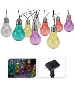 Feestverlichting - Solar Lamp - 10 LED Lampen - Multicolour