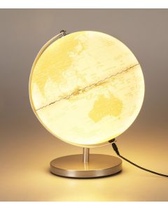 Wereldbol met Licht - USB - 31cm - Wit