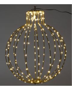 Verlichte Kerstbal - 45cm - Zwart Frame