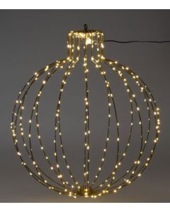Verlichte Kerstbal - 57cm - Zwart Frame
