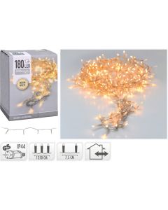 LED-verlichting - 180 LED - 13.5 meter - warm wit - transparant snoer