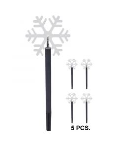 Tuinsteker 5 stuks - met timer - sneeuw