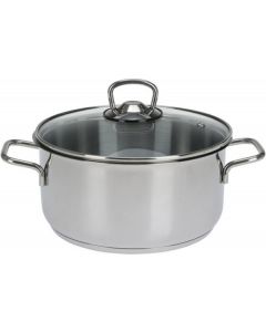 Kookpan - 20 cm - 3.15 liter - RVS - Met deksel 