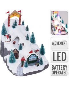 Kersttafereel Skipark - met verlichting en beweging