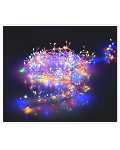 Zilverdraad - cluster - 240LED - multicolor