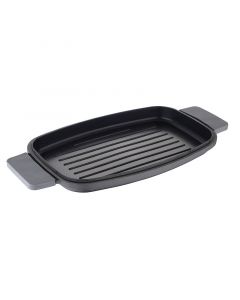 Infinity Chefs Grillplaat 42 x 22 cm -  Gegoten Aluminium  - Soft-Touch Handvaten