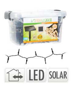 Solar Lichtsnoer - 400 LED - 24  + 4 meter - Warm wit  - met Bewaarbox