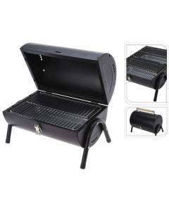Houtskoolbarbecue - Cilindervorm - Tafelmodel - Mat Zwart