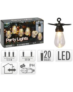 Feestverlichting - 20 lampjes - warm wit - helder