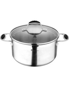 Bergner Masterpro Foodies Kookpan - met glazen deksel - Ø24 cm - 5.2L