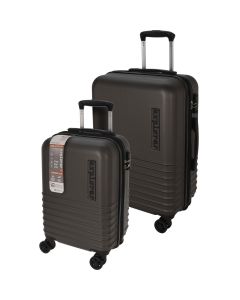 Explorer Kofferset - 2 Delig - 36L Handbagage + 60L Ruimbagage - TSA Slot - Expandable -Donkergrijs