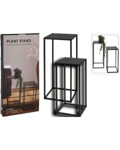 Plantenstandaard - 50 en 60 cm hoog - zwart