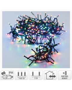 Clusterverlichting - 2016 LED - 14.5m - multicolor