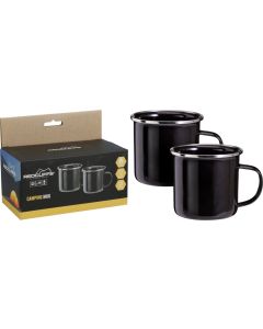 Camping 2x Drinkbekers - Emaille