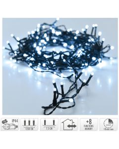 Kerstverlichting 180 led- 13.5m - wit - Timer - Lichtfuncties - Geheugen - Buiten