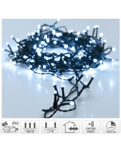 Kerstverlichting 240 led- 18m - wit - Timer - Lichtfuncties - Geheugen - Buiten