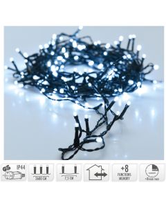 Kerstverlichting 480 led- 36m - wit - Timer - Lichtfuncties - Geheugen - Buiten