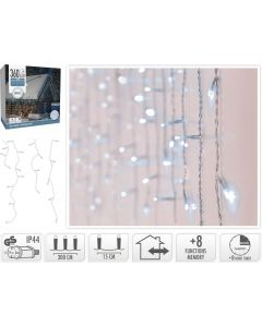 IJspegel verlichting - 360 LED - Wit - Transparant Snoer - Timer - Lichtfuncties - Geheugen