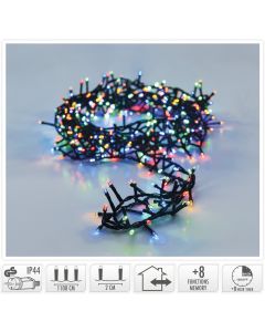 Microcluster - 560 led - 11m - multicolor - Timer - Lichtfuncties - Geheugen - Buiten