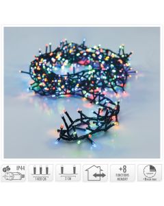 Microcluster - 700 led - 14m - multicolor - Timer - Lichtfuncties - Geheugen - Buiten