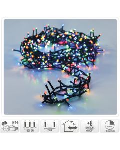 Microcluster - 800 led - 16m - multicolor - Timer - Lichtfuncties - Geheugen - Buiten