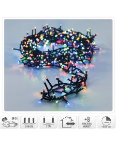 Microcluster - 1200 led - 24m - multicolor - Timer - Lichtfuncties - Geheugen - Buiten