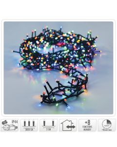 Microcluster - 1800 led - 36m - multicolor - Timer - Lichtfuncties - Geheugen - Buiten