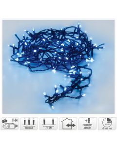 Kerstverlichting 240 led- 18m - Blauw - Timer - Lichtfuncties - Geheugen - Buiten