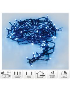 Kerstverlichting 320 led- 24m - blauw - Timer - Lichtfuncties - Geheugen - Buiten