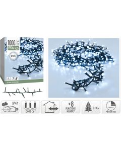 Microcluster - 1000 led - 20m - wit - Timer - Lichtfuncties - Geheugen - Buiten