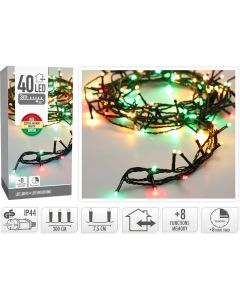 Kerstverlichting 40 led- 3m - three tone traditional - Timer - Lichtfuncties - Geheugen - Buiten