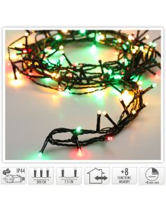 Kerstverlichting 180 led- 13.5m - three tone traditional - Timer - Lichtfuncties - Geheugen - Buiten