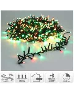 Microcluster - 700 led - 14m - three tone traditional - Timer - Lichtfuncties - Geheugen - Buiten