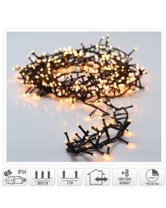 Microcluster - 1500 led - 30m - warm wit - Timer - Lichtfuncties - Geheugen - Buiten