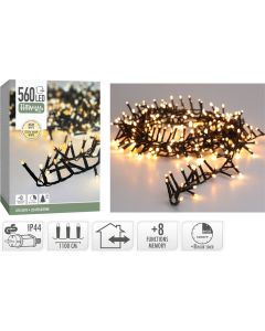 Microcluster - 560 led - 11m - two tone romantic - Timer - Lichtfuncties - Geheugen - Buiten