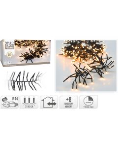 Clusterverlichting - 2016 LED - 14.6m - Timer - Lichtfuncties - warm wit