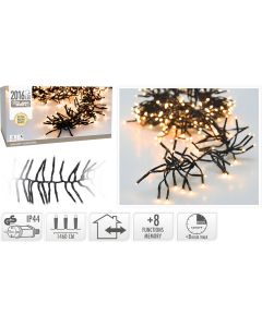 Clusterverlichting - 2016 LED - 14.6m - Timer - Lichtfuncties - extra warm wit